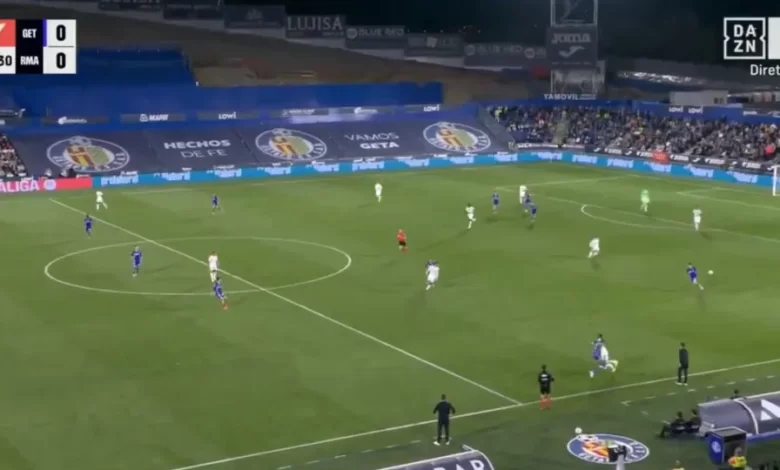 Insólito. 44 segundos em campo e é expulso no Getafe-Real Madrid por isto