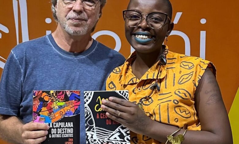 Mia Couto e Énia Lipanga na festa literária de Niterói