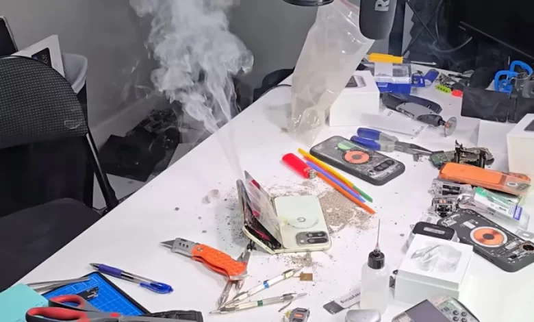 Teste a telemóvel dobrável da Google tem um final 'explosivo'