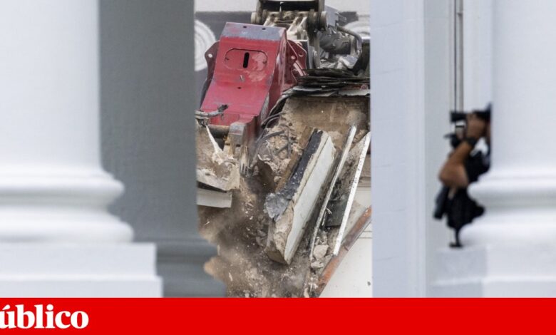 “Vai tudo abaixo”: Trump destrói ala Este da Casa Branca para fazer salão de baile