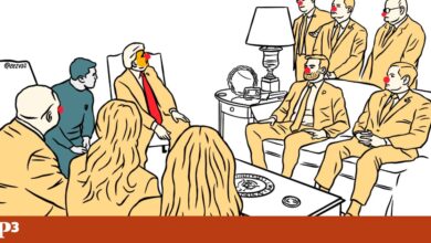 Zez Vaz pôs um nariz de palhaço em Donald Trump e está nomeado para os European Cartoon Awards