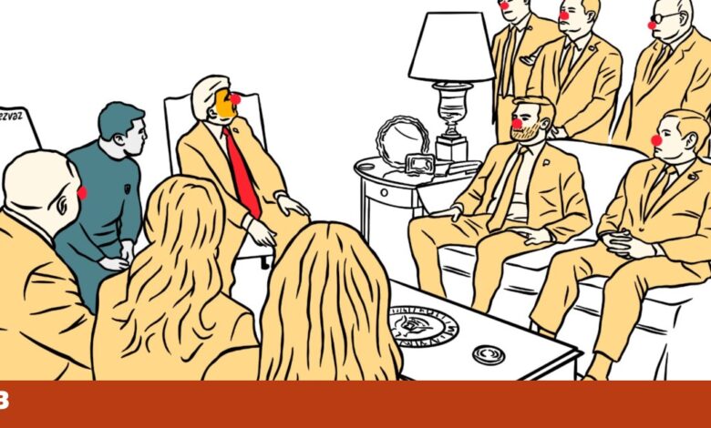 Zez Vaz pôs um nariz de palhaço em Donald Trump e está nomeado para os European Cartoon Awards