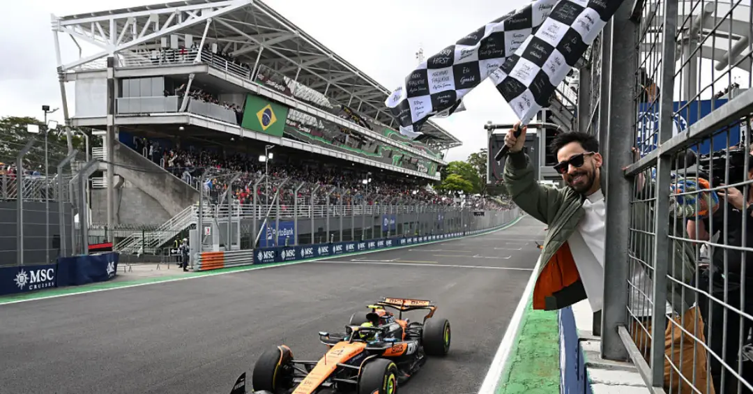 O astro do rock que deu a bandeirada final em Interlagos