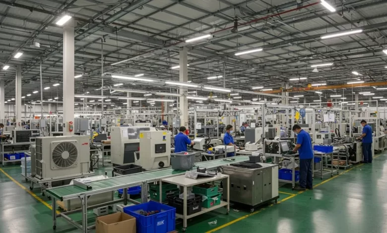 Produção industrial na China abranda ritmo de crescimento para 4,9%
