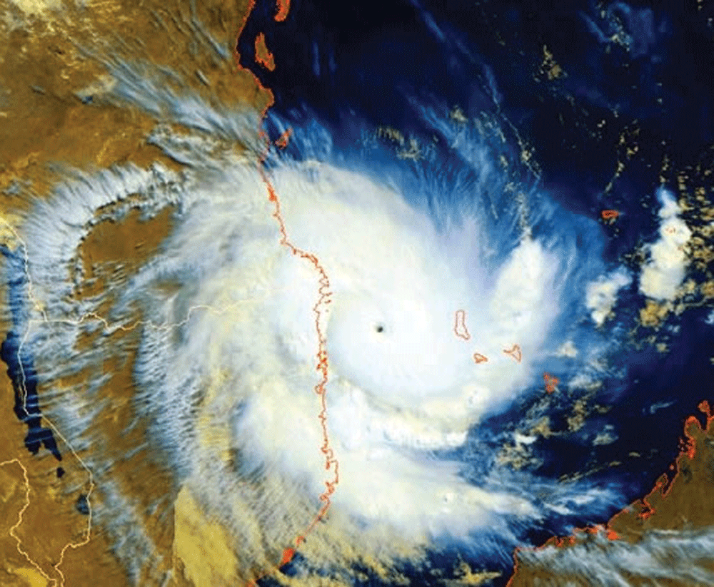 Novo ciclone entra na bacia do Oceano Índico