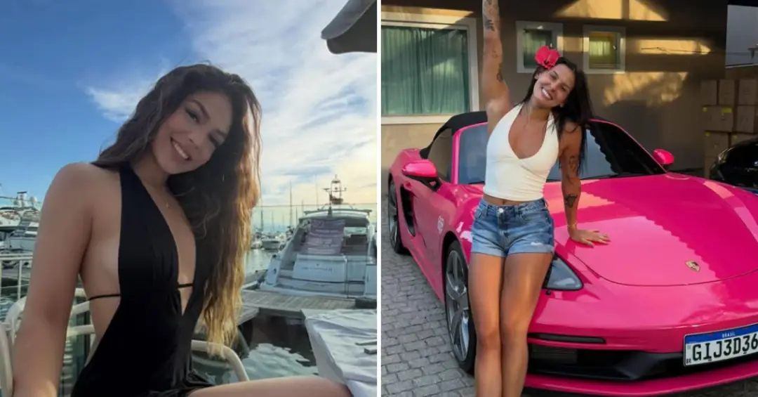 Contraste no trânsito: Melody abandona carro e Ana Castela exibe Porsche