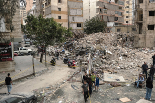 Beirute debaixo de bombardeamentos