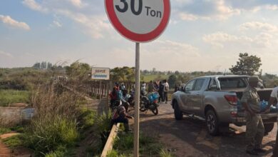SÓ PASSAM LIGEIROS: ANE restringe tráfego na ponte metálica sobre o rio Revué